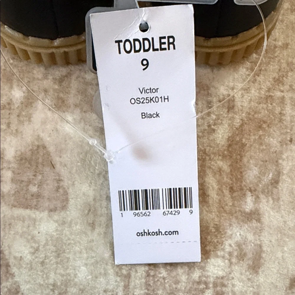 OshKosh B'gosh Kids Black and Tan Slip-On Dress Shoes